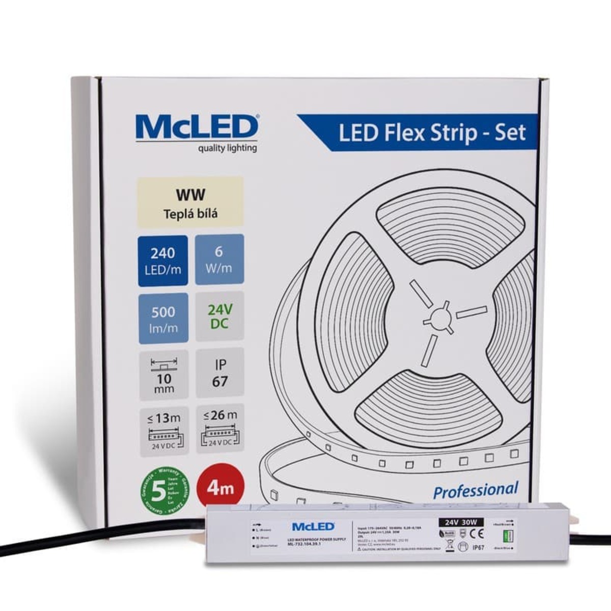 McLED LED pásek - sada 4 m