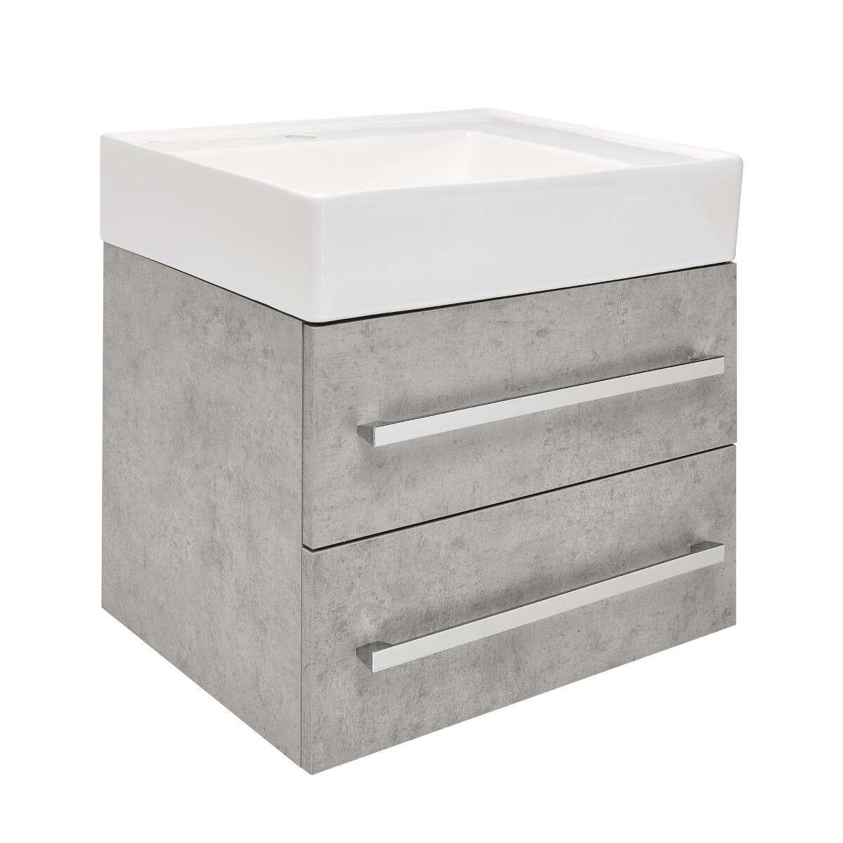 Koupelnová skříňka s umyvadlem SAT Cube Way 60x53x46 cm beton mat CUBE46602BESATCW SAT