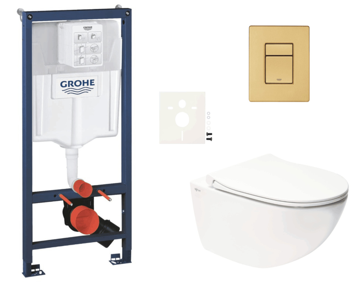 Závěsný wc set do lehkých stěn / předstěnová montáž Swiss Aqua Technologies Infinitio SIKOGRSIN11SCGN0 Grohe