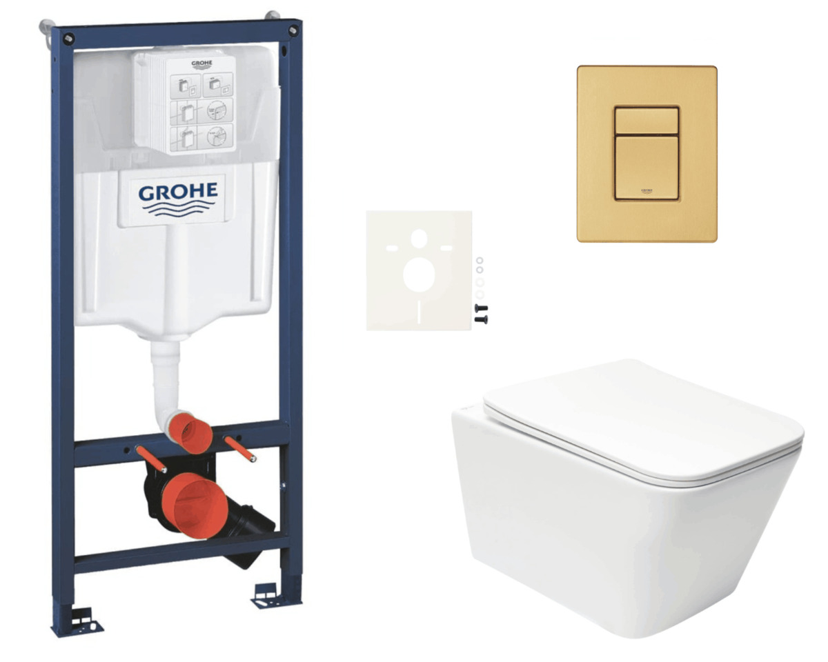 Závěsný wc set do lehkých stěn / předstěnová montáž Swiss Aqua Technologies Infinitio SIKOGRSIN12SCGN0 Grohe