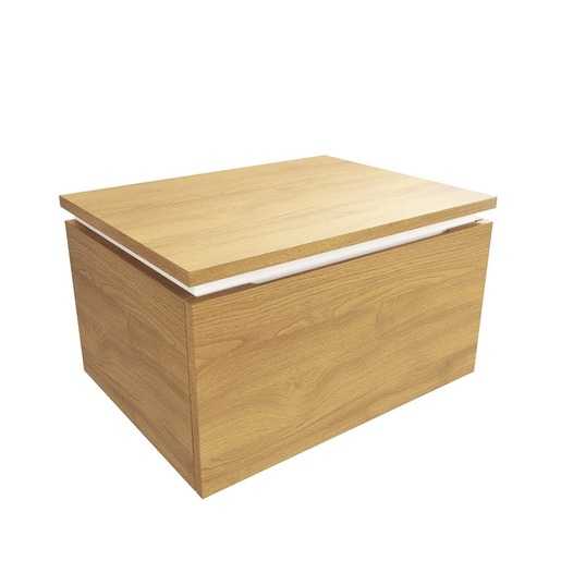 Koupelnová skříňka s krycí deskou SAT Feel 60x30x46 cm medový dub mat SATFEEL60DMDBEZ SAT