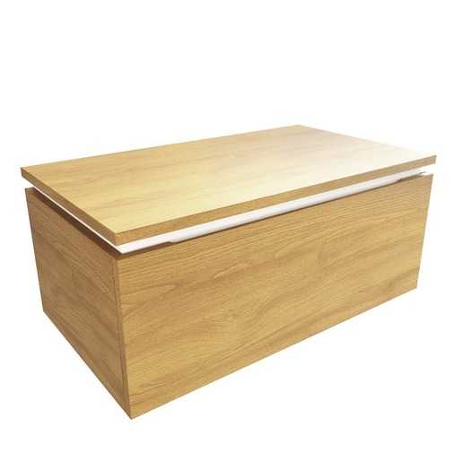 Koupelnová skříňka s krycí deskou SAT Feel 80x30x46 cm medový dub mat SATFEEL80DMDBEZ SAT