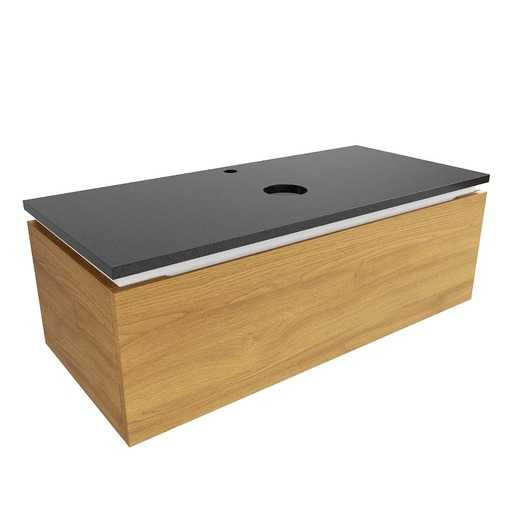 Koupelnová skříňka s žulovou krycí deskou SAT Feel 100x30x46 cm medový dub mat SATFEEL100DMZ SAT