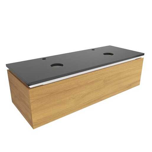 Koupelnová skříňka s žulovou krycí deskou SAT Feel 120x30x46 cm medový dub mat SATFEEL120DMZ SAT