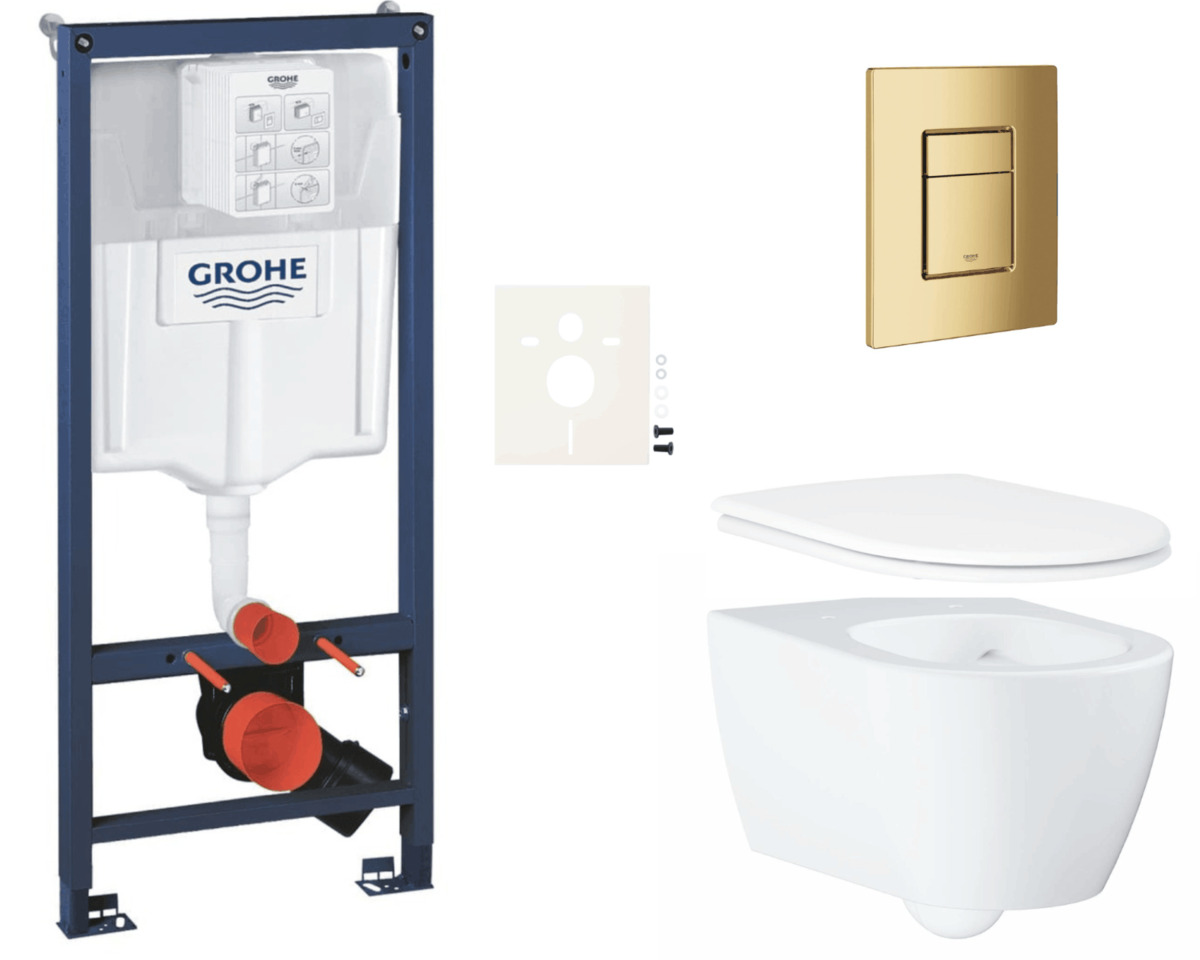 Závěsný wc set do lehkých stěn / předstěnová montáž Grohe Essence SIKOGRSESSCGL0 Grohe