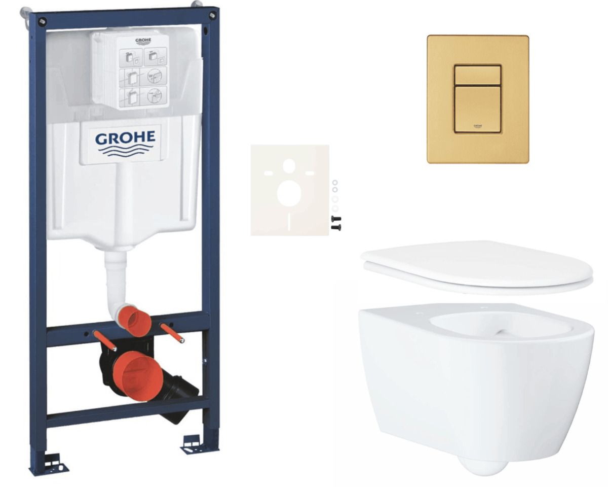 Závěsný wc set do lehkých stěn / předstěnová montáž Grohe Essence SIKOGRSESSCGN0 Grohe