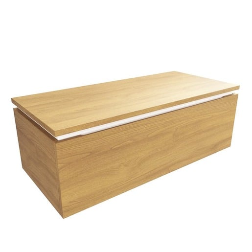 Koupelnová skříňka s krycí deskou SAT Feel 100x30x46 cm medový dub mat SATFEEL100DMDBEZ SAT