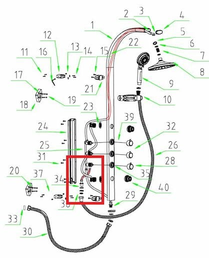 ND Anima Easyshower propojovací hadička 5 NDESHAD5 Anima