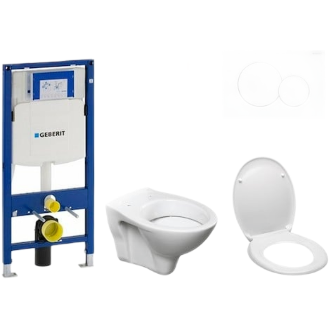 Cenově zvýhodněný závěsný WC set Geberit do lehkých stěn / předstěnová montáž+ WC S-Line S-line Pro 111.300.00.5ND1 S-Line