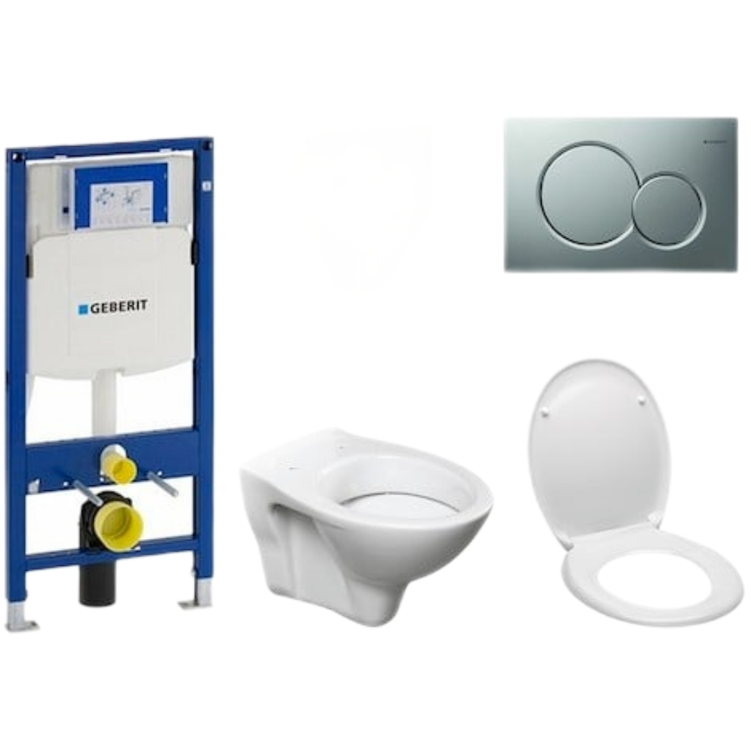 Cenově zvýhodněný závěsný WC set Geberit do lehkých stěn / předstěnová montáž+ WC S-Line S-line Pro 111.300.00.5ND3 S-Line