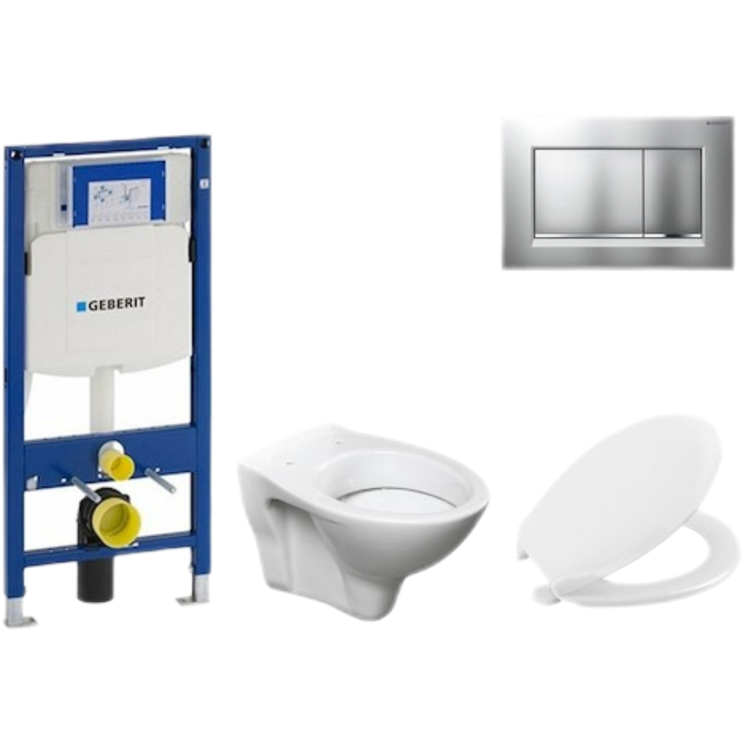 Cenově zvýhodněný závěsný WC set Geberit do lehkých stěn / předstěnová montáž+ WC S-Line S-line Pro 111.300.00.5NR7 S-Line