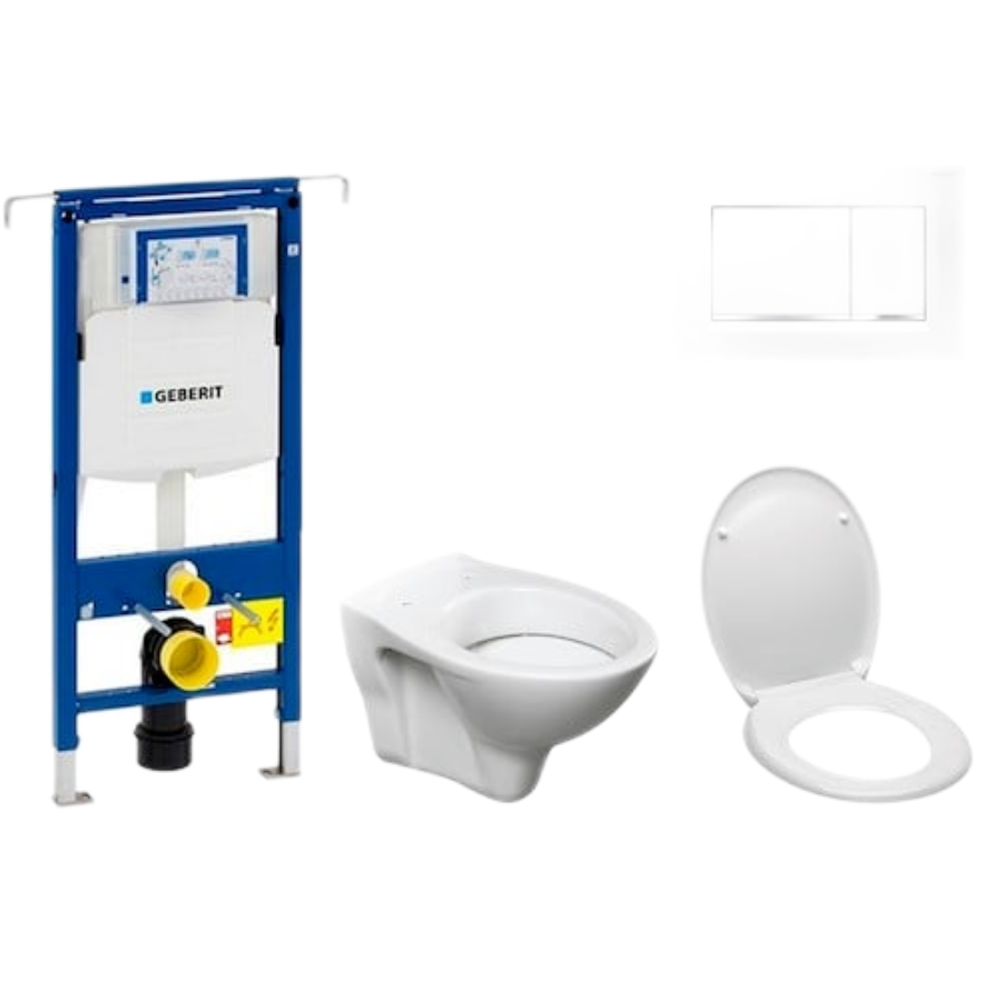 Cenově zvýhodněný závěsný WC set Geberit do lehkých stěn / předstěnová montáž+ WC S-Line S-line Pro 111.355.00.5ND5 S-Line