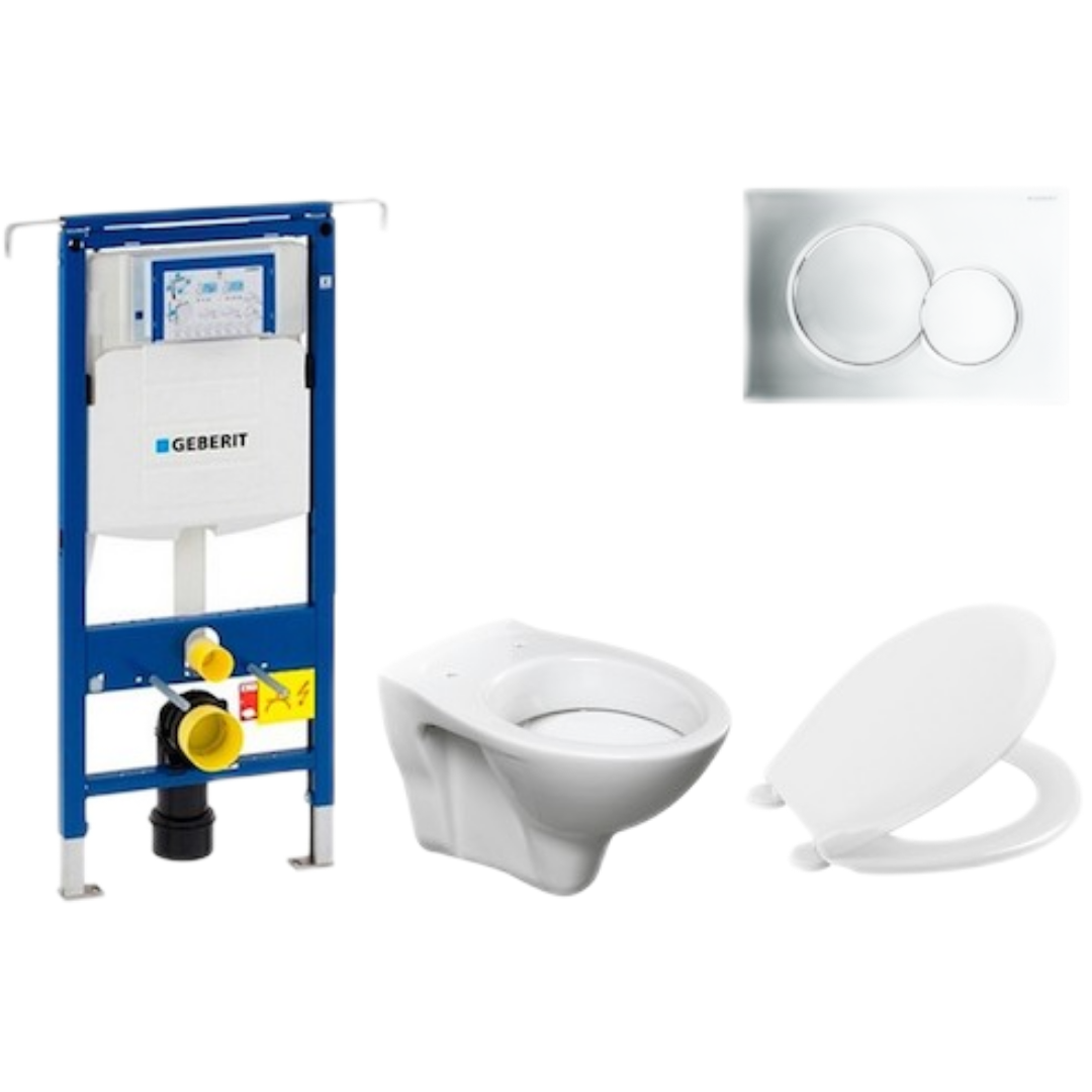 Cenově zvýhodněný závěsný WC set Geberit do lehkých stěn / předstěnová montáž+ WC S-Line S-line Pro 111.355.00.5NR2 S-Line