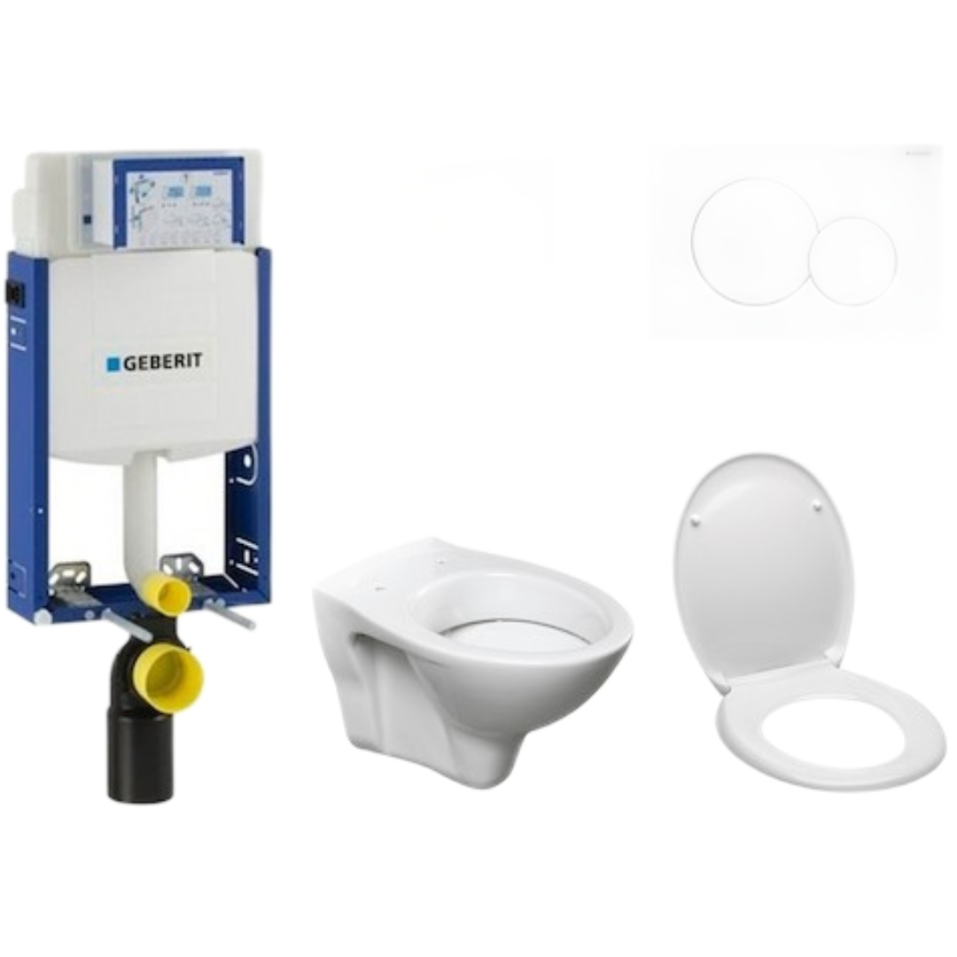 Cenově zvýhodněný závěsný WC set Geberit k zazdění + WC S-Line S-line Pro 110.302.00.5ND1 S-Line