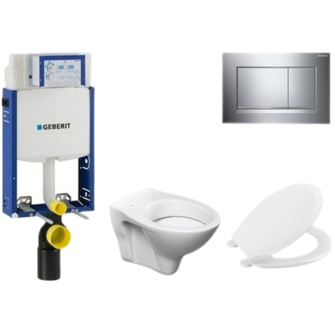 Cenově zvýhodněný závěsný WC set Geberit k zazdění + WC S-Line S-line Pro 110.302.00.5NR6 S-Line