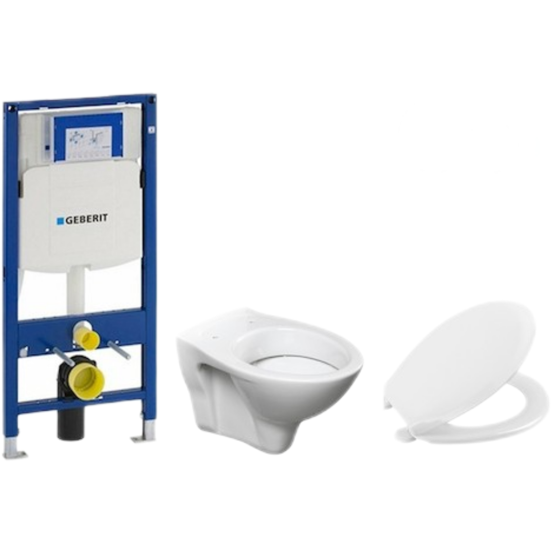 Cenově zvýhodněný závěsný WC set Geberit do lehkých stěn / předstěnová montáž+ WC S-Line S-line Pro 111.300.00.5NR1 S-Line