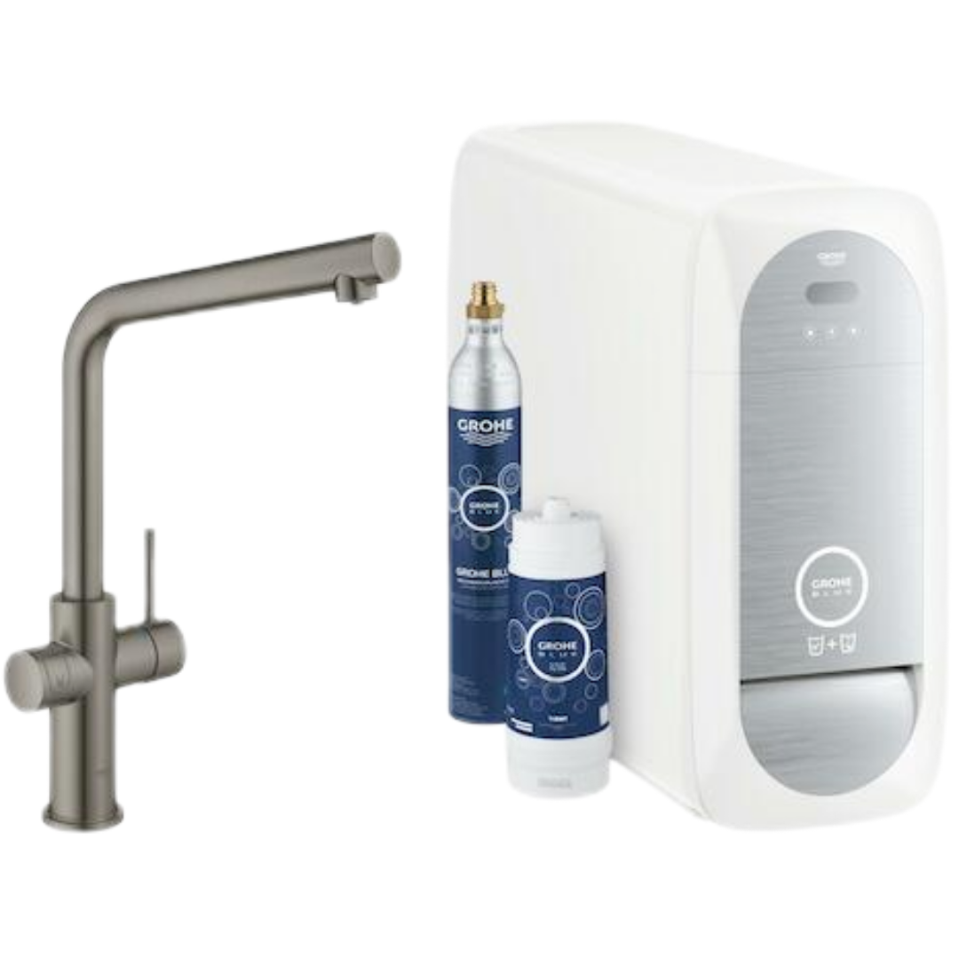 Grohe Blue Home dřezová baterie s filtrem kartáčovaný hard graphite 31454al1 G31454AL1 Grohe