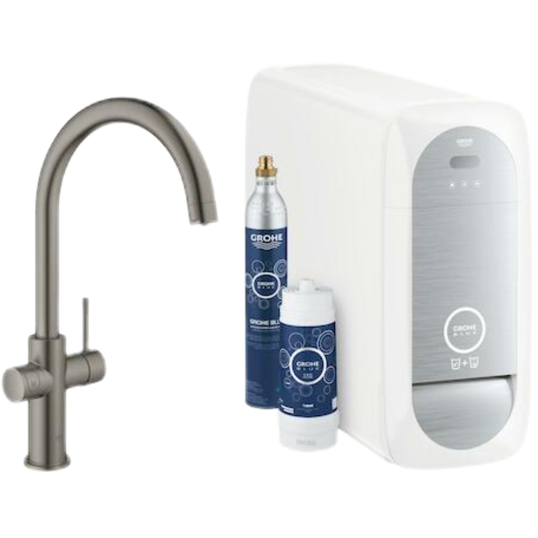 Grohe Blue Home dřezová baterie s filtrem kartáčovaný hard graphite 31455al1 G31455AL1 Grohe